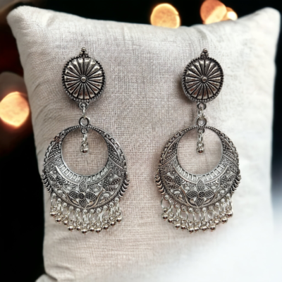 Oxidise Tribal Designed Kalka Chandbali || 1 Pair…