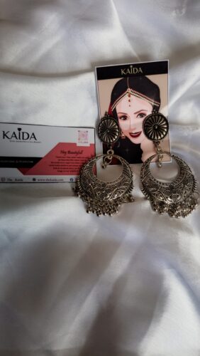 Oxidise Tribal Designed Kalka Chandbali || 1 Pair… photo review